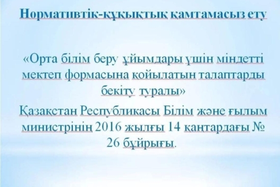Мектеп формасы / Школьная форма
